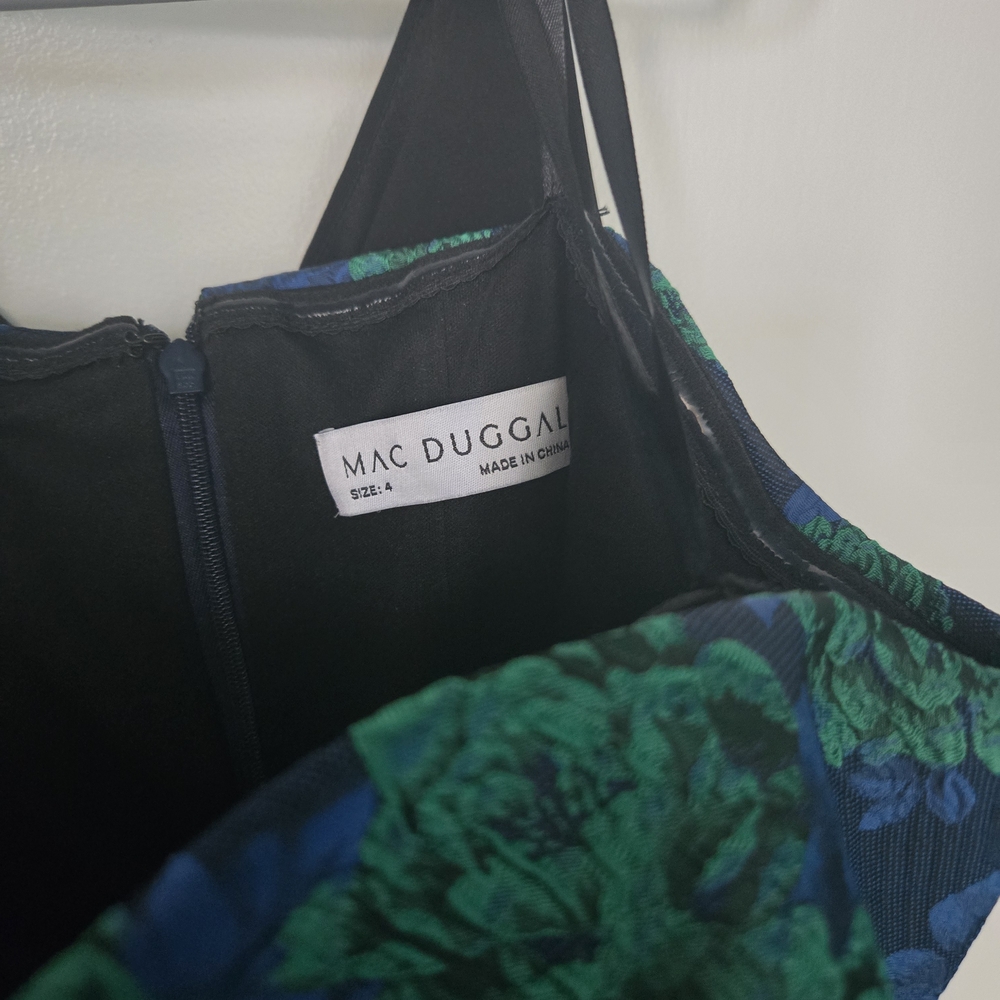 Mac Duggal Strapless Blue and Green Dress - Picture 8 of 8